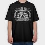Ski Goggles Mountains, Tricou Oversize Barbati (Unisex)