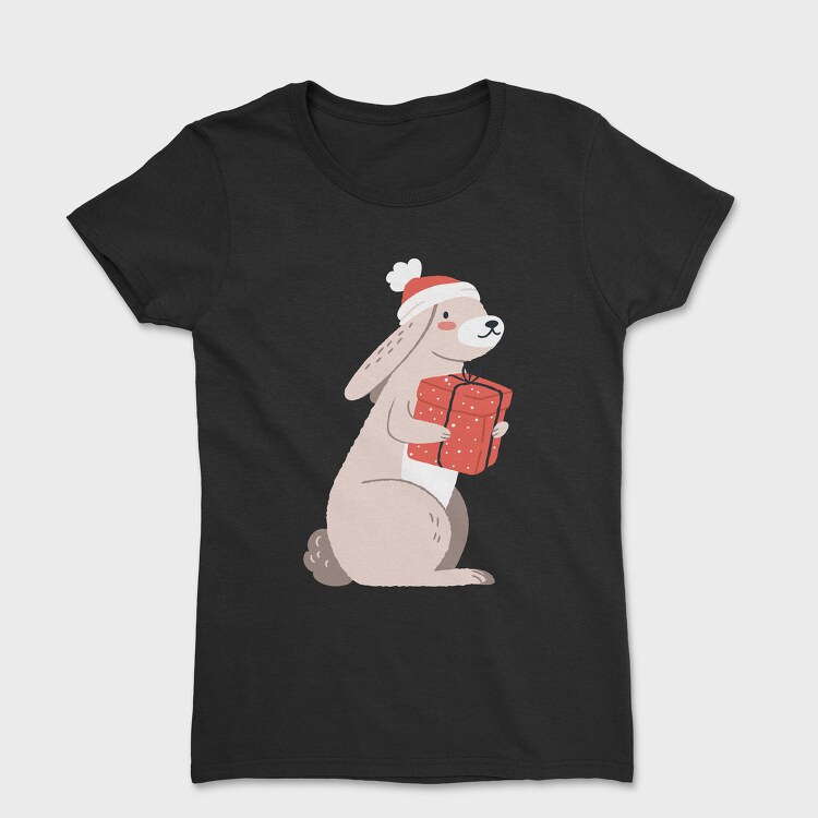 Santa Bunny Gift, Tricou Femei
