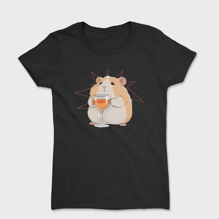 Sad Hamster With Drink, Tricou Femei