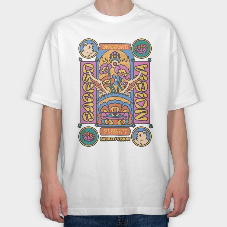 Sacred Vision Maximalism, Tricou Oversize Barbati (Unisex)