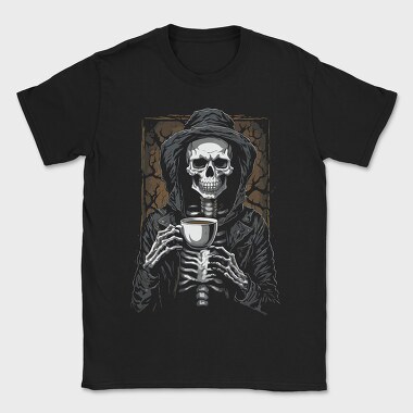 Skeleton Coffee Grave, Tricou Barbati (Unisex)
