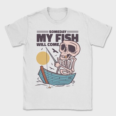 Skeleton Fishing, Tricou Barbati (Unisex)