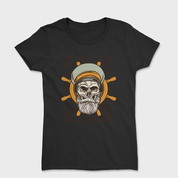 Sailor Skull Captain Illustration, Tricou Femei