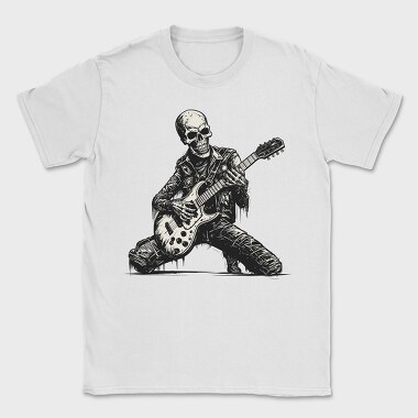 Skeleton Playing Electric Guitar, Tricou Barbati (Unisex)
