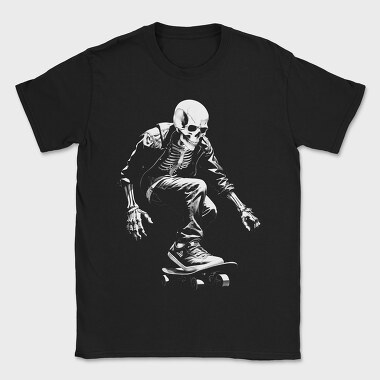 Skeleton Skater Monochrome, Tricou Barbati (Unisex)