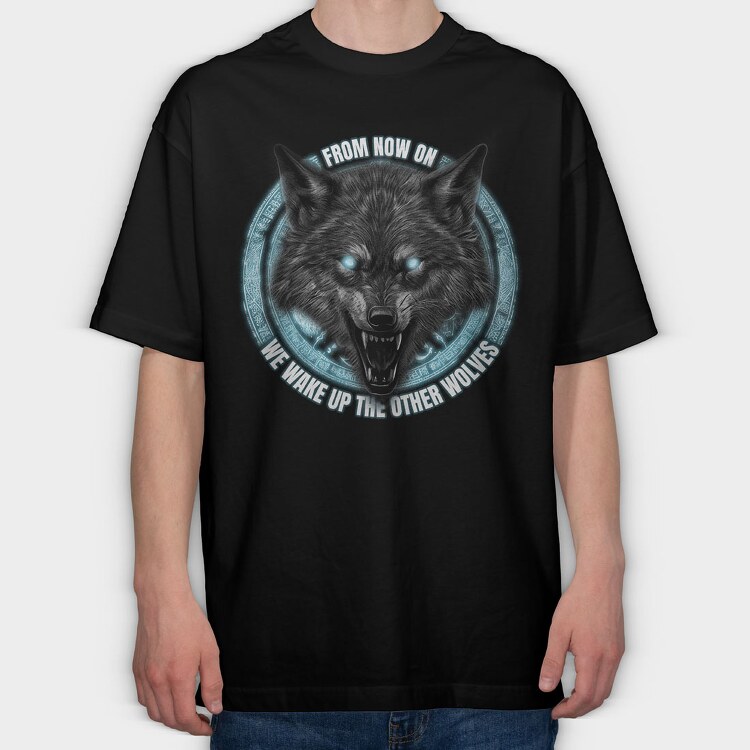 Wake Up the Other Wolves, Tricou Oversize Barbati (Unisex)