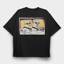 Pigeons Driving, Tricou Oversize Barbati (Unisex)