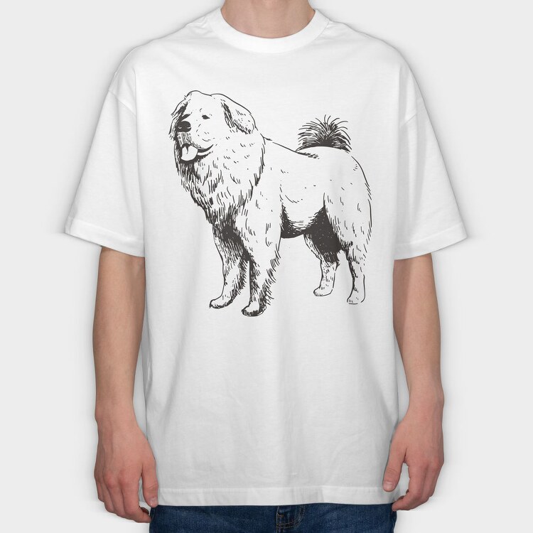 Russian Mastiff Dog, Tricou Oversize Barbati (Unisex)