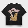 Golden With Butterfly, Tricou Oversize Barbati (Unisex)