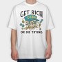 Skull Rich, Tricou Oversize Barbati (Unisex)