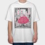 Sakura Tree City Pink Japan, Tricou Oversize Barbati (Unisex)