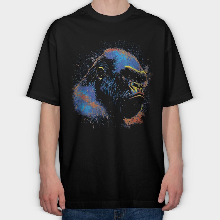 Gorilla Colors, Tricou Oversize Barbati (Unisex)