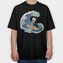 Skull Surfing, Tricou Oversize Barbati (Unisex)
