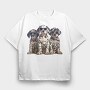 Dalmatas With Sunglasses, Tricou Oversize Barbati (Unisex)
