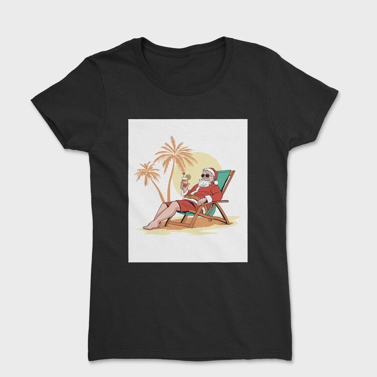 Santa Claus Beach Vacation, Tricou Femei