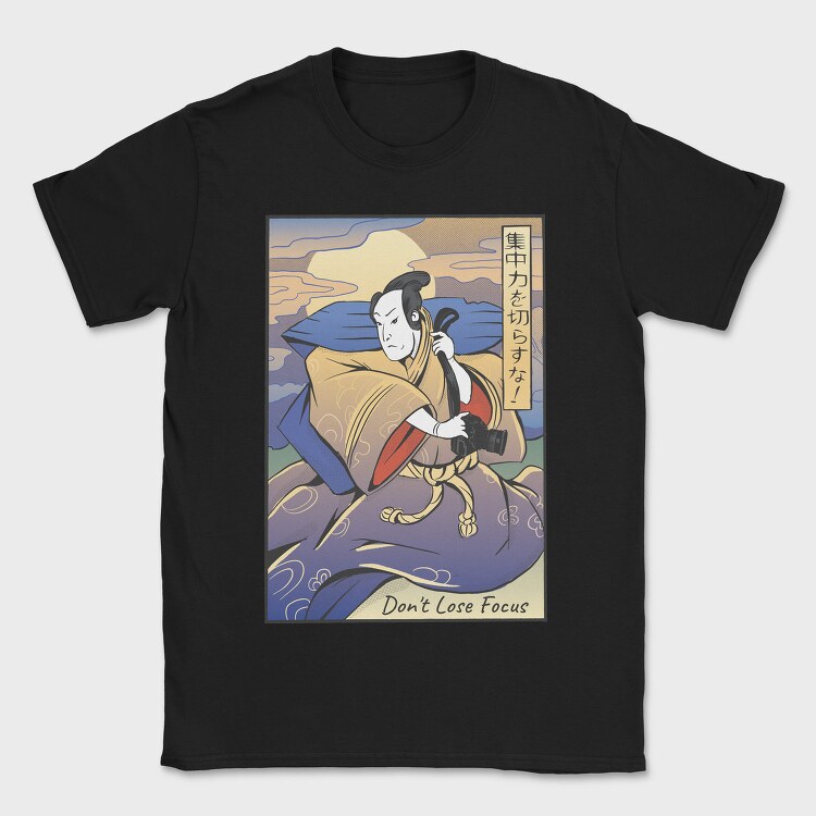 Samurai Photographer Ukiyo Focus, Tricou Barbati (Unisex)