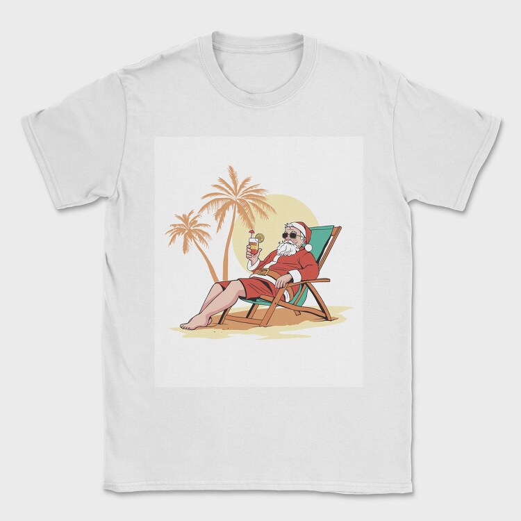 Santa Claus Beach Vacation, Tricou Barbati (Unisex)