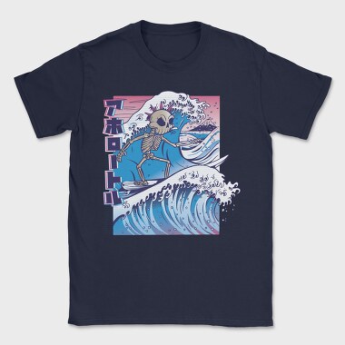 Skeleton Surf, Tricou Barbati (Unisex)