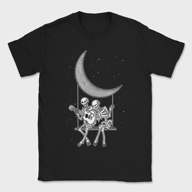 Skeletons Couple Guitar Moon, Tricou Barbati (Unisex)
