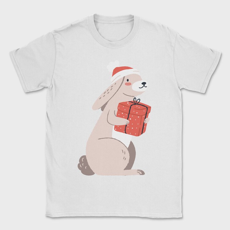Santa Bunny Gift, Tricou Barbati (Unisex)