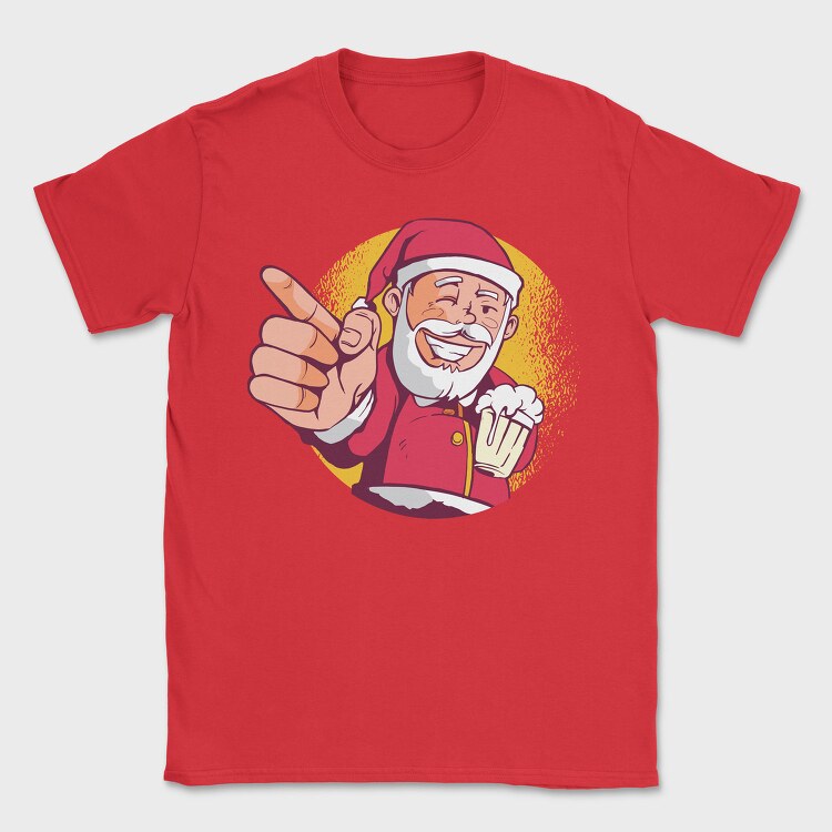 Santa Beer, Tricou Barbati (Unisex)