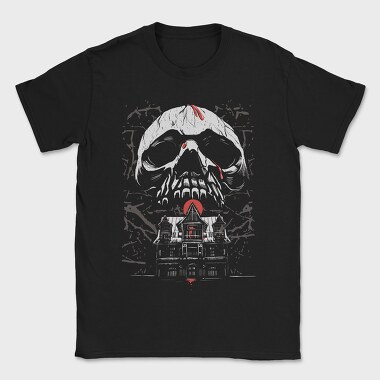 Skull Haunted House, Tricou Barbati (Unisex)