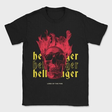 Skull Hell Fire, Tricou Barbati (Unisex)