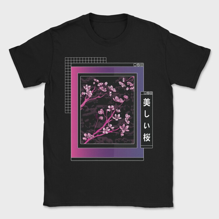 Sakura Tree Vaporwave, Tricou Barbati (Unisex)
