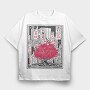 Sakura Tree City Pink Japan, Tricou Oversize Barbati (Unisex)