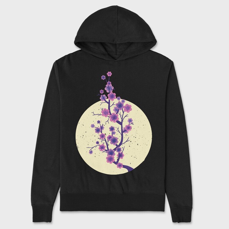 Sakura Cherry Blossom 001, Hanorac Oversize Barbati (Unisex)