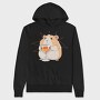 Sad Hamster With Drink, Hanorac Oversize Barbati (Unisex)