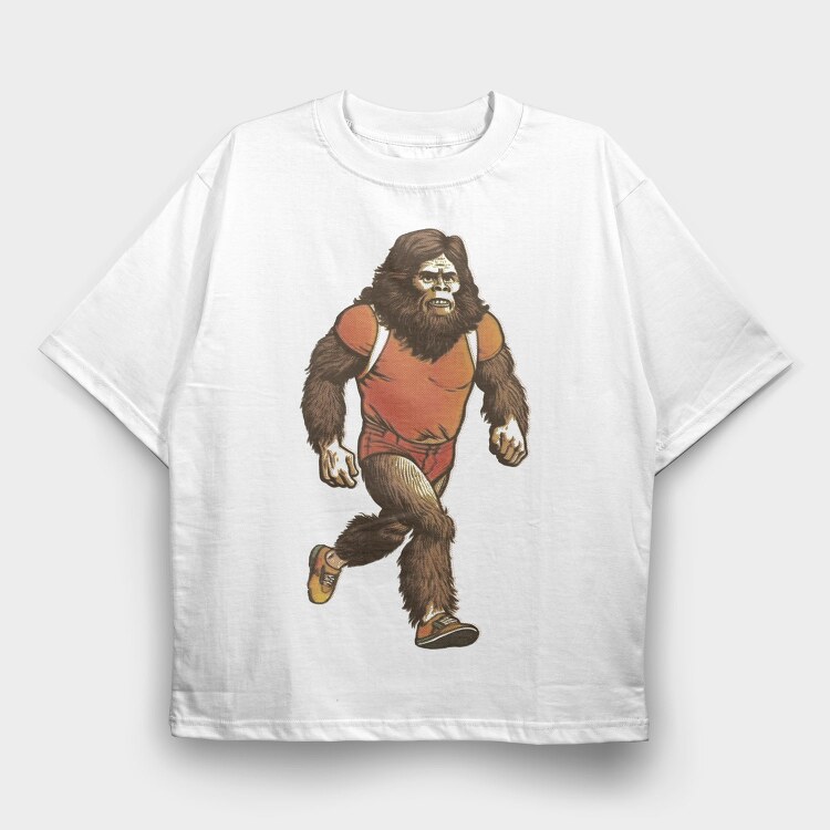 Running Bigfoot Runner, Tricou Oversize Barbati (Unisex)