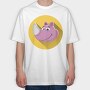 Rhino Smiley, Tricou Oversize Barbati (Unisex)