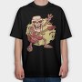 Rock Guitar Skeleton Cartoon, Tricou Oversize Barbati (Unisex)