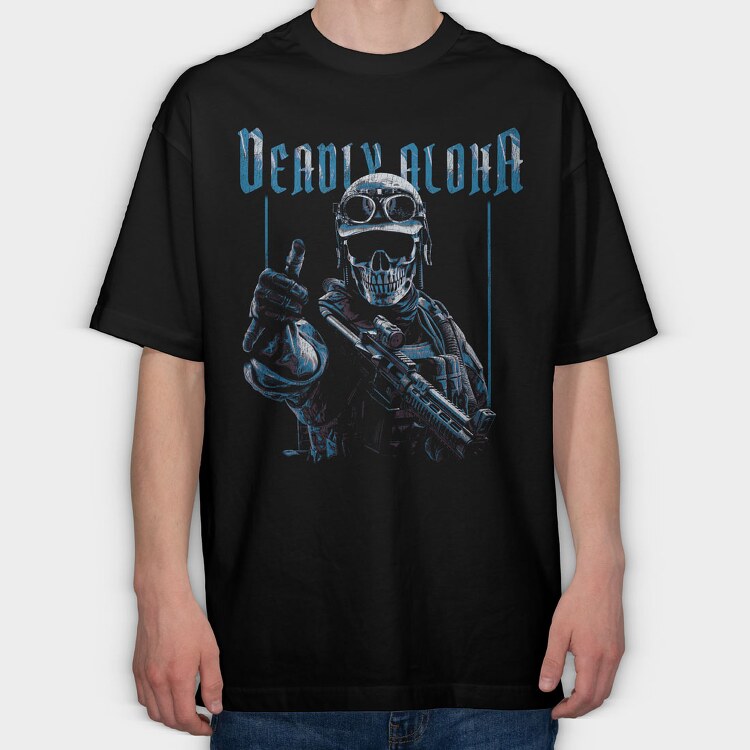 Deadly Aloha, Tricou Oversize Barbati (Unisex)
