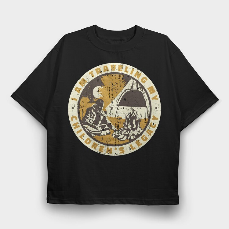 Camping Legacy, Tricou Oversize Barbati (Unisex)