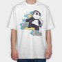 Roller Skating Panda, Tricou Oversize Barbati (Unisex)