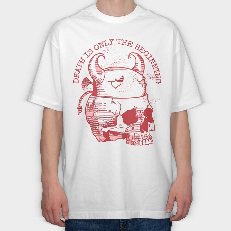 Death Is Only the Beginning Red, Tricou Oversize Barbati (Unisex)