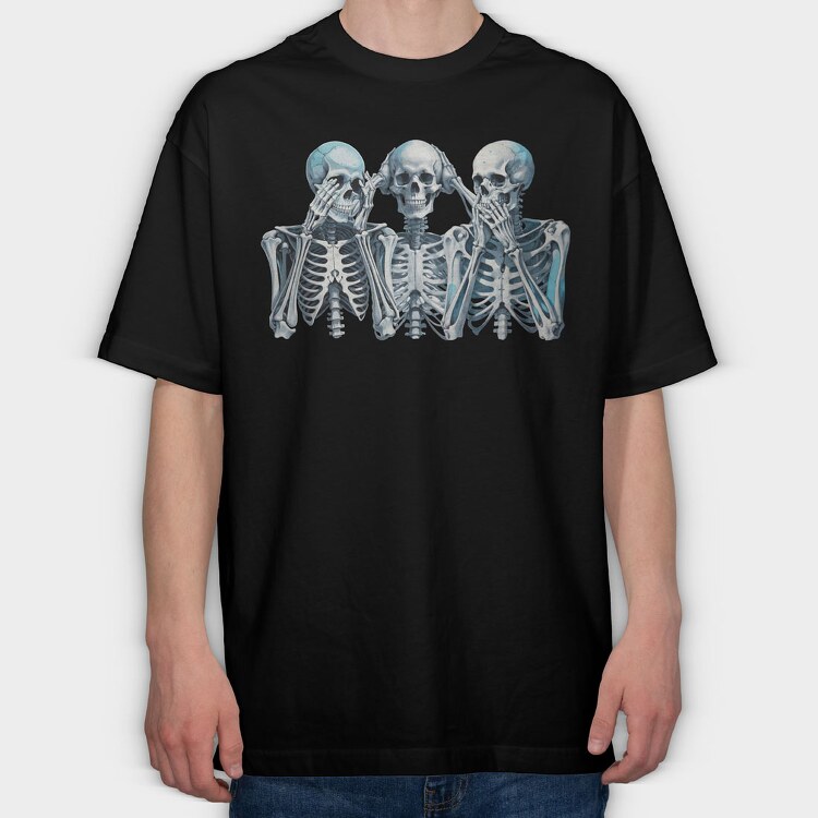 Wiseskeletons, Tricou Oversize Barbati (Unisex)