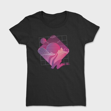 Retrowave Landscape, Tricou Femei