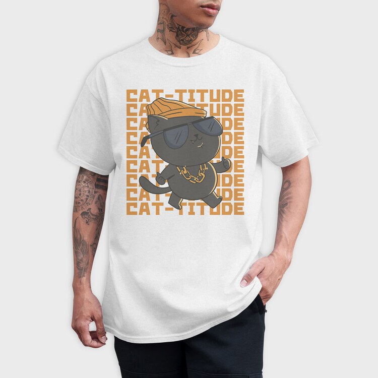 Cat Titude, Tricou Barbati (Unisex)