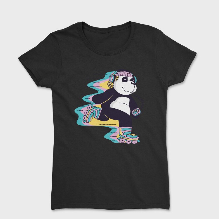Roller Skating Panda, Tricou Femei