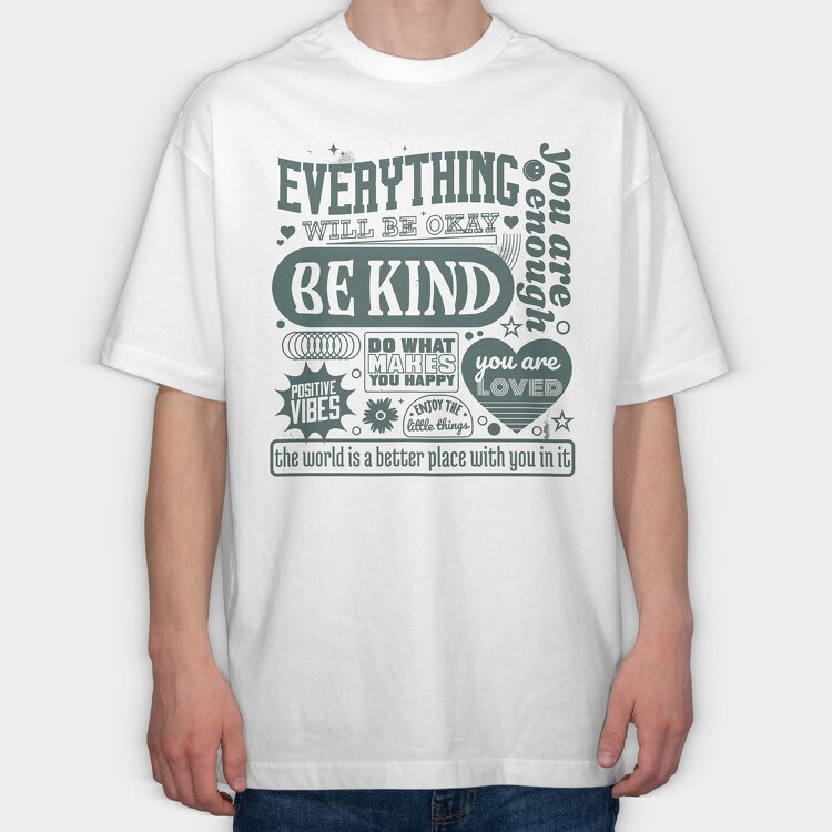 Positive Vibration Set, Tricou Oversize Barbati (Unisex)