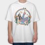 Roller Disco Girl Retro, Tricou Oversize Barbati (Unisex)