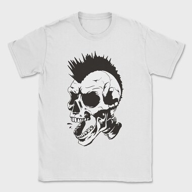 Skull Punk Mohawk, Tricou Barbati (Unisex)