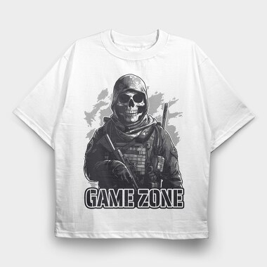 Skull Soldier Game, Tricou Oversize Barbati (Unisex)