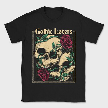 Skulls Roses, Tricou Barbati (Unisex)