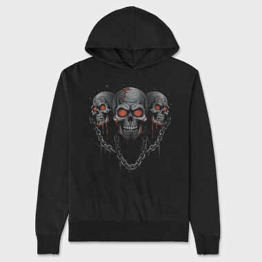 Skulls Chains, Hanorac Oversize Barbati (Unisex)