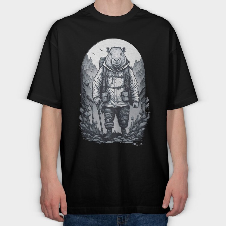 Capibara Nature, Tricou Oversize Barbati (Unisex)