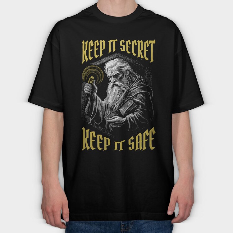 Wizard Secret, Tricou Oversize Barbati (Unisex)